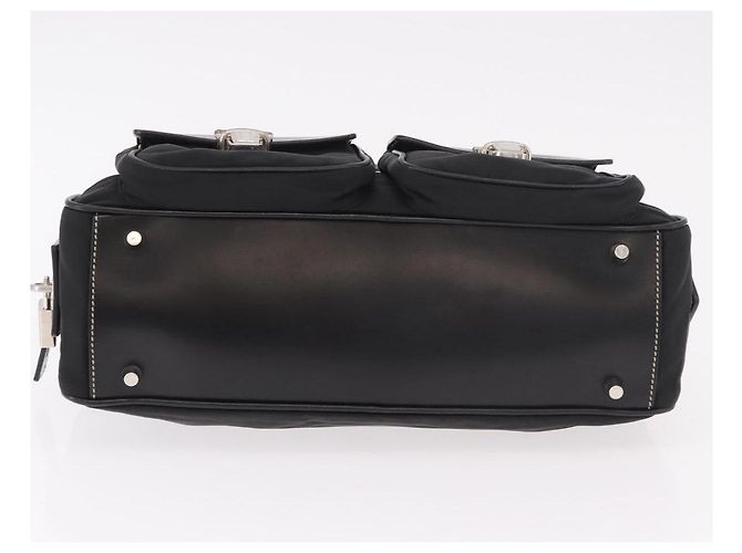 PRADA Schultertasche Nylon Black Silver - Ansicht 5
