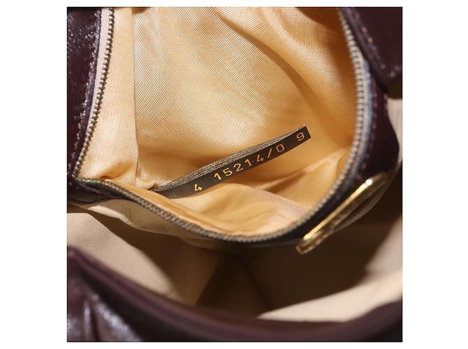 FENDI Shoulder Bag Leather Brown Gold - vista 12