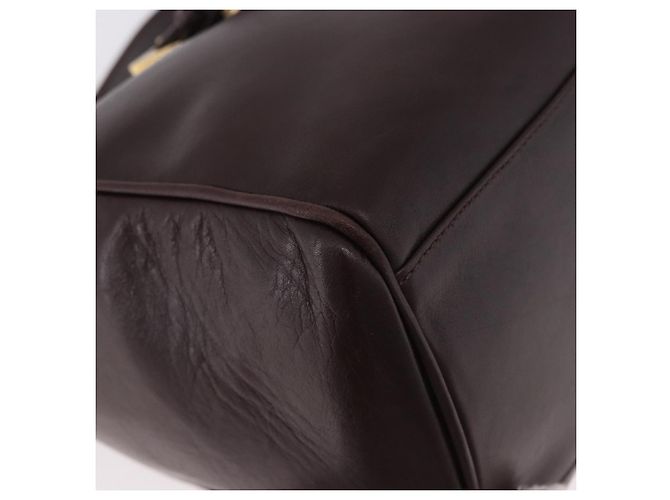 FENDI Shoulder Bag Leather Brown Gold - vista 14