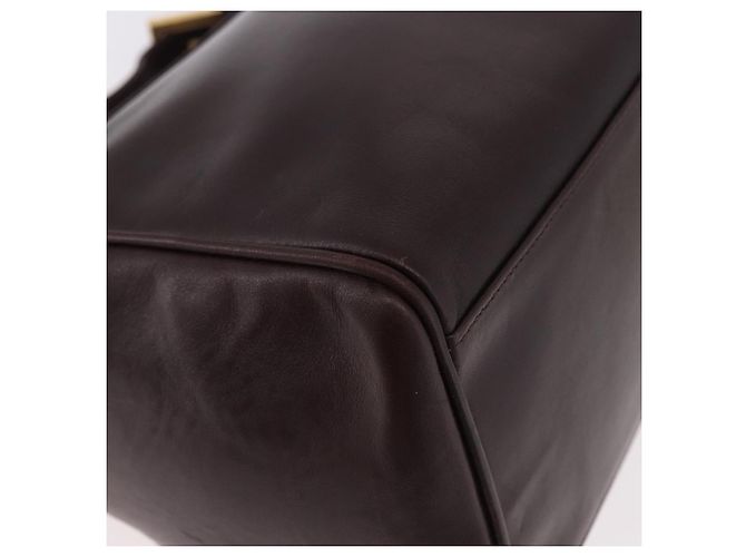 FENDI Shoulder Bag Leather Brown Gold - vista 16