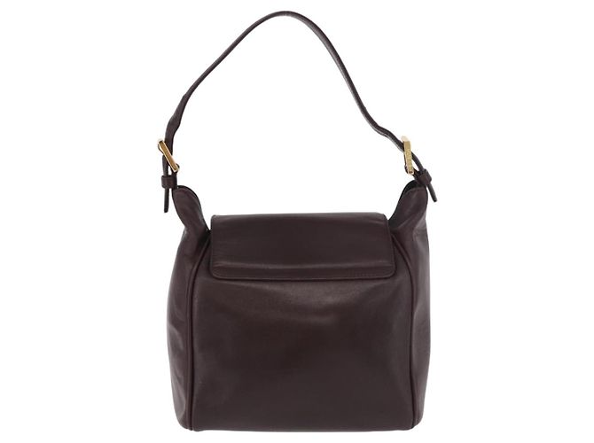 FENDI Shoulder Bag Leather Brown Gold - vista 2