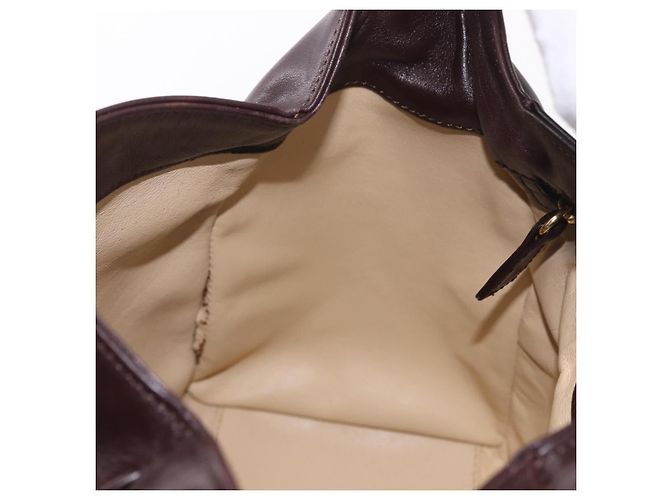 FENDI Shoulder Bag Leather Brown Gold - vista 21