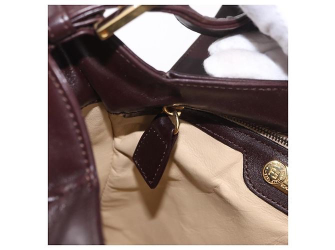 FENDI Shoulder Bag Leather Brown Gold - vista 22