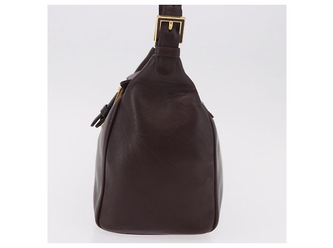 FENDI Shoulder Bag Leather Brown Gold - vista 3