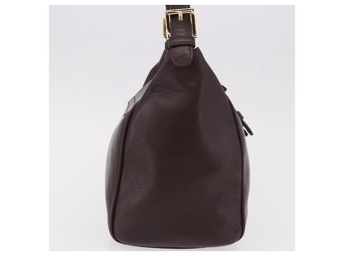 FENDI Shoulder Bag Leather Brown Gold - vista 4