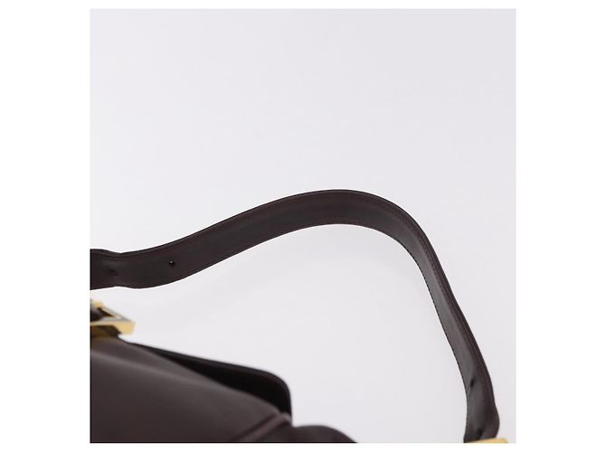 FENDI Shoulder Bag Leather Brown Gold - vista 8
