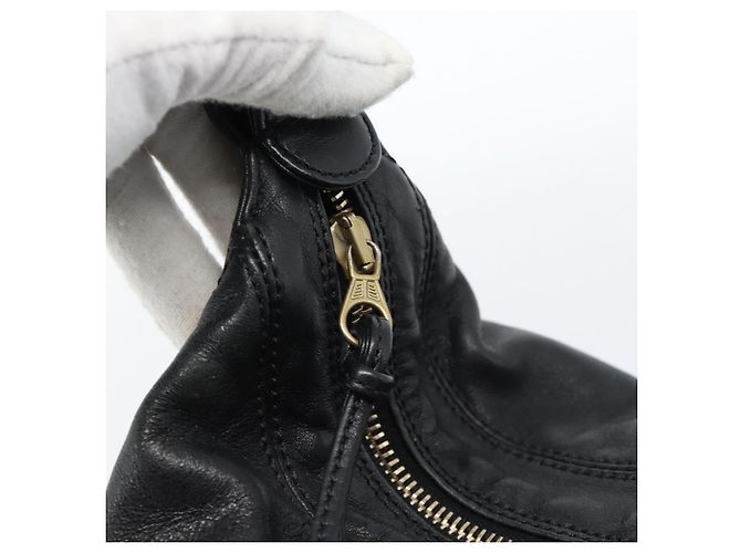 CHANEL Shoulder Bag Calf Skin Black CC - vista 18