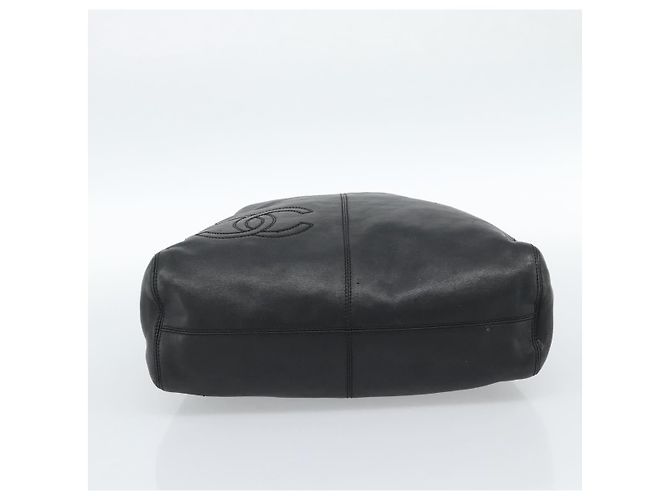 CHANEL Shoulder Bag Calf Skin Black CC - vista 5