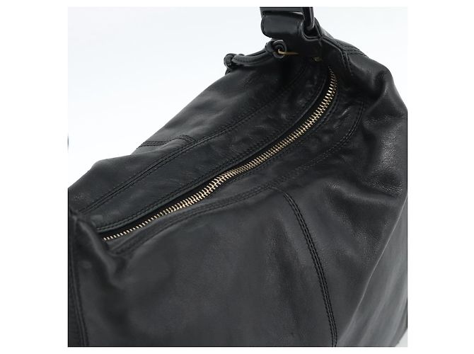 CHANEL Shoulder Bag Calf Skin Black CC - vista 6