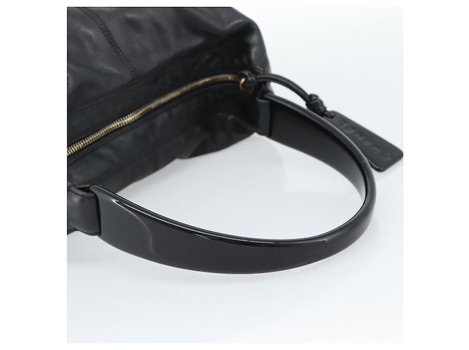 CHANEL Shoulder Bag Calf Skin Black CC - vista 7