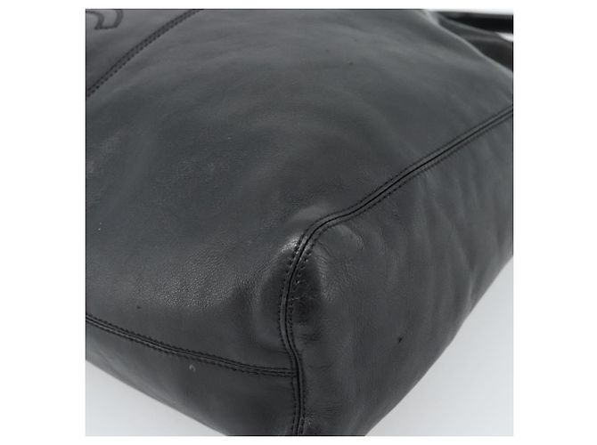 CHANEL Shoulder Bag Calf Skin Black CC - vista 9
