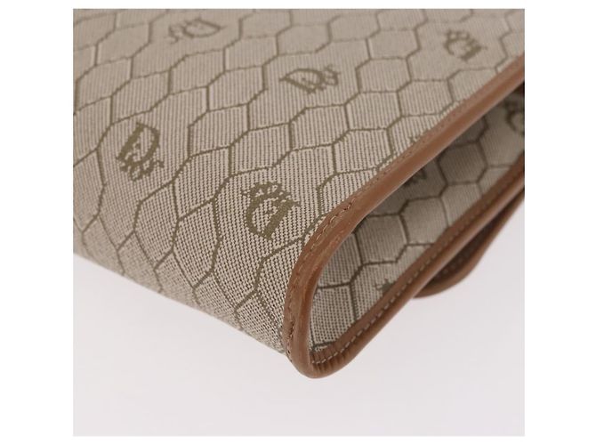 Christian Dior Honeycomb Canvas Chain Shoulder Bag PVC Black Gold - vista 16