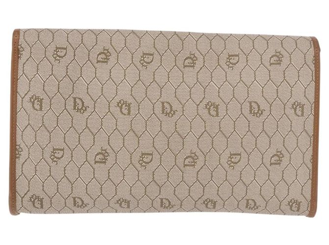 Christian Dior Honeycomb Canvas Chain Shoulder Bag PVC Black Gold - vista 2