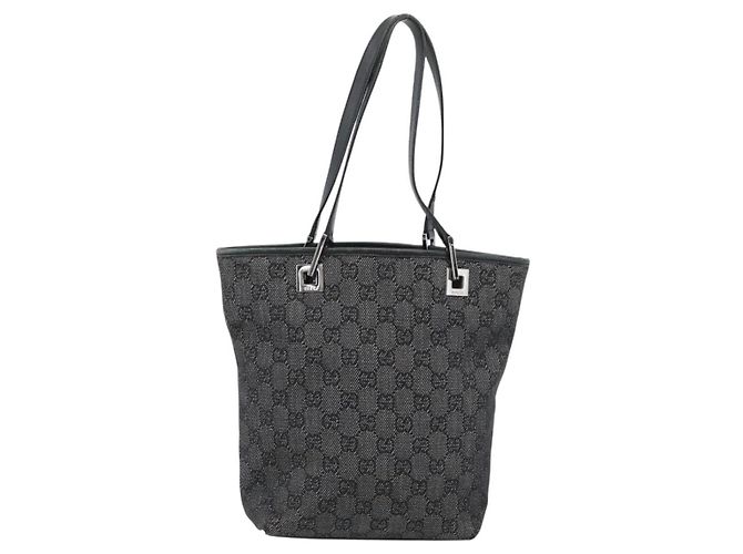 GUCCI GG Canvas Tote Bag Black Silver 31244 - vista 13
