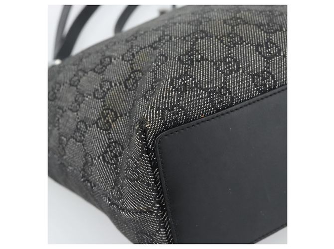 GUCCI GG Canvas Tote Bag Black Silver 31244 - vista 14