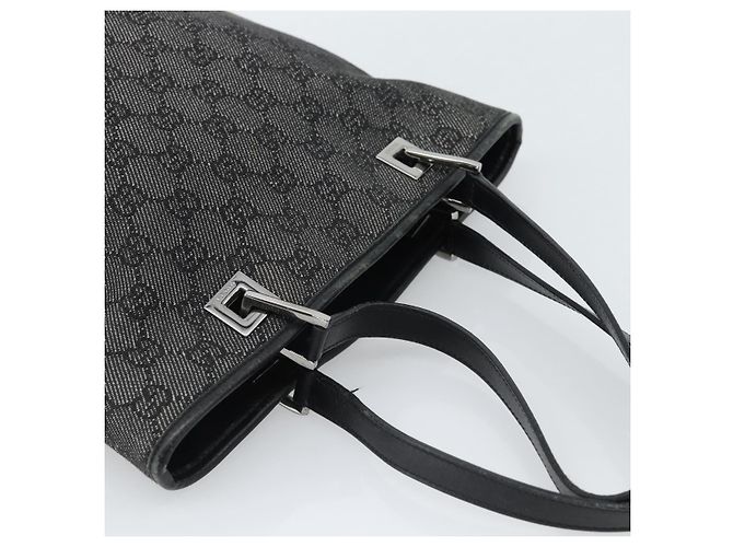 GUCCI GG Canvas Tote Bag Black Silver 31244 - vista 6