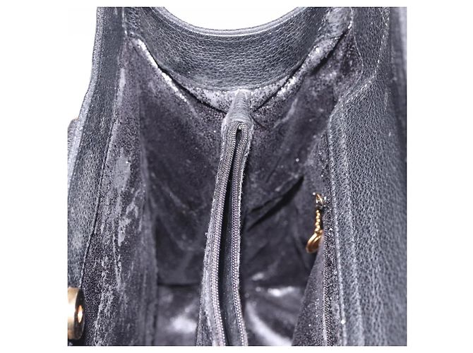 GUCCI Bamboo Hand Bag Suede Black Gold - vista 18