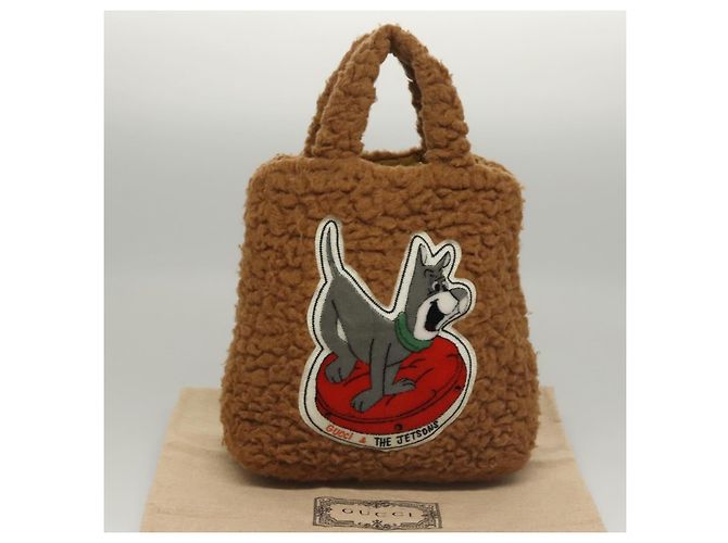 GUCCI Jetsons Collaboration Hand Bag Wool Brown 752175 - vista 12