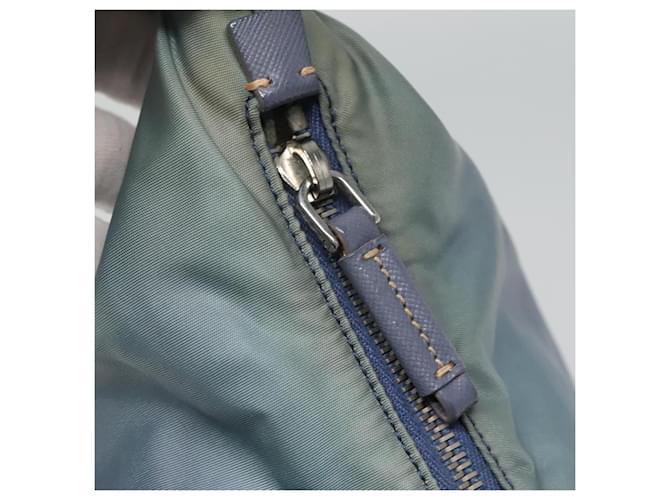 PRADA Shoulder Bag Nylon Blue Silver - vista 10