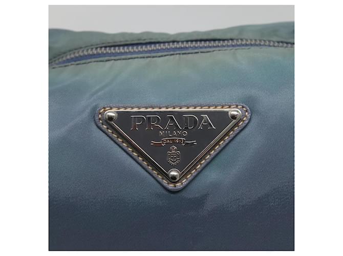 PRADA Shoulder Bag Nylon Blue Silver - vista 17