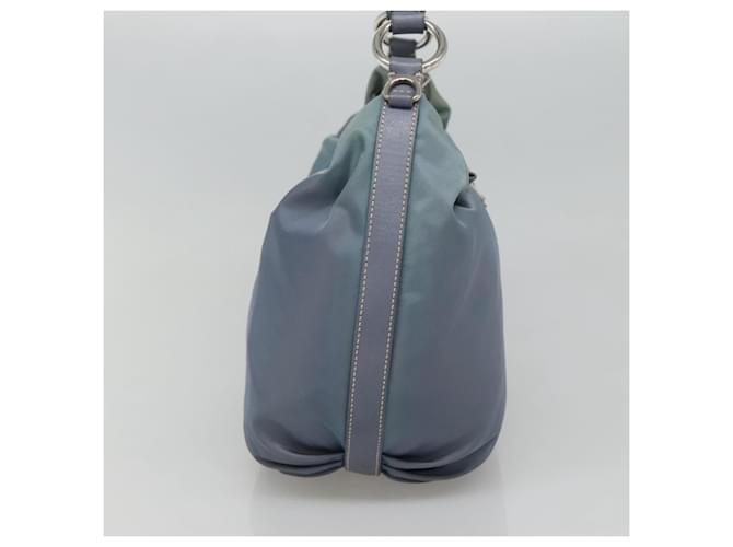 PRADA Shoulder Bag Nylon Blue Silver - vista 3
