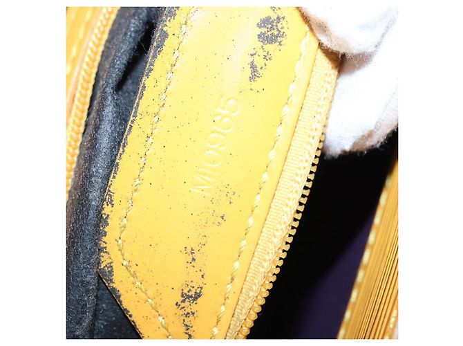 LOUIS VUITTON Epi Sac Plat Hand Bag Yellow M52079 LV - vista 12