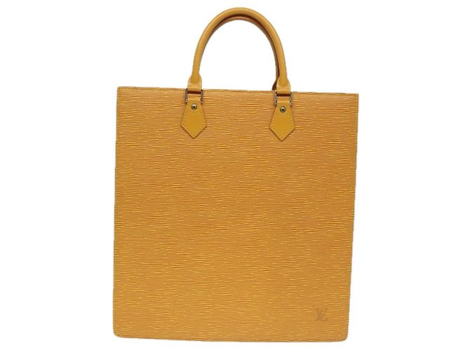 LOUIS VUITTON Epi Sac Plat Hand Bag Yellow M52079 LV - vista 13