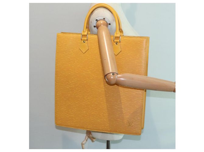 LOUIS VUITTON Epi Sac Plat Hand Bag Yellow M52079 LV - vista 21