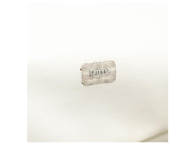 CHANEL Chain Shoulder Bag Calf Skin White Gold CC - vista 25