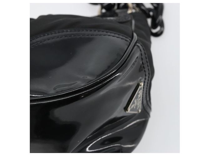 PRADA Schultertasche Nylon Schwarz - Ansicht 17