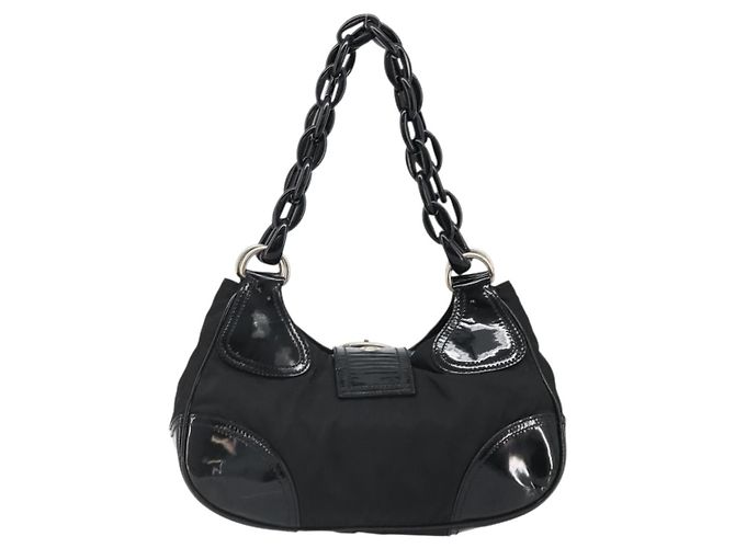 PRADA Schultertasche Nylon Schwarz - Ansicht 2