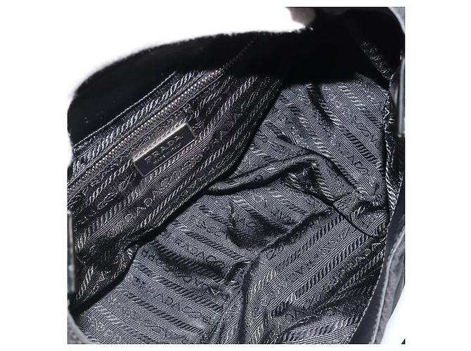 PRADA Schultertasche Nylon Schwarz - Ansicht 21