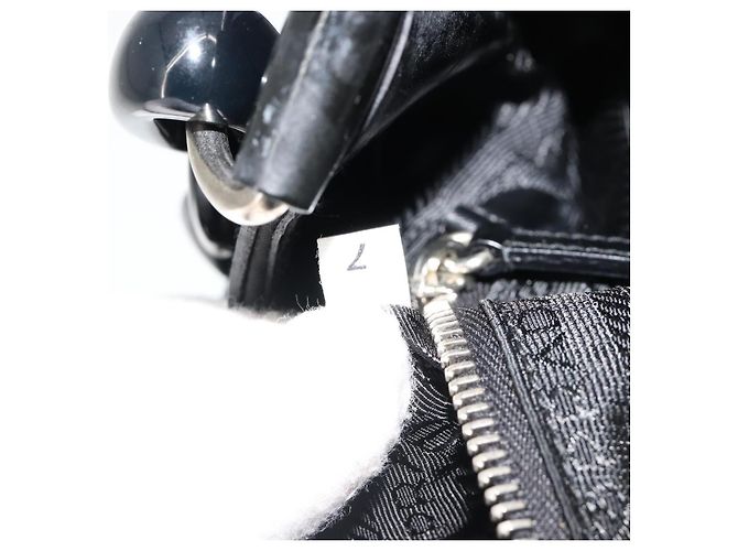PRADA Schultertasche Nylon Schwarz - Ansicht 25