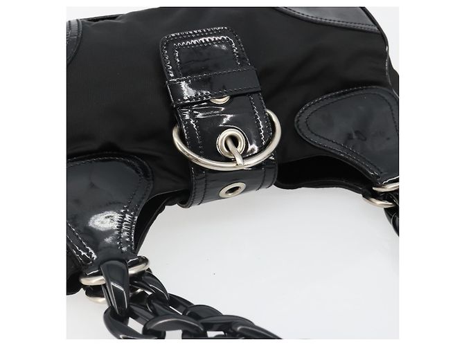 PRADA Schultertasche Nylon Schwarz - Ansicht 6