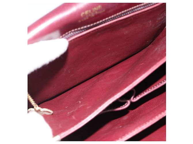 Céline CELINE Horse Carriage Shoulder Bag Leather Bordeaux Gold - vista 11