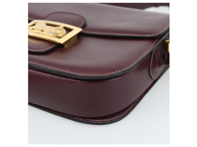 Céline CELINE Horse Carriage Shoulder Bag Leather Bordeaux Gold - vista 15
