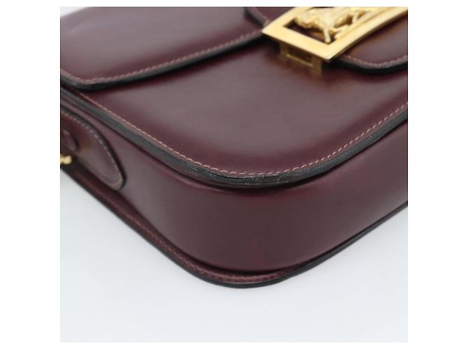 Céline CELINE Horse Carriage Shoulder Bag Leather Bordeaux Gold - vista 16