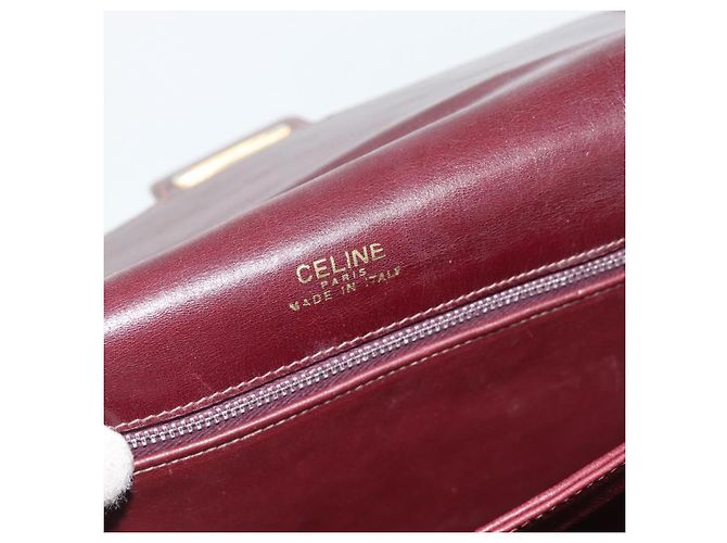 Céline CELINE Horse Carriage Shoulder Bag Leather Bordeaux Gold - vista 20