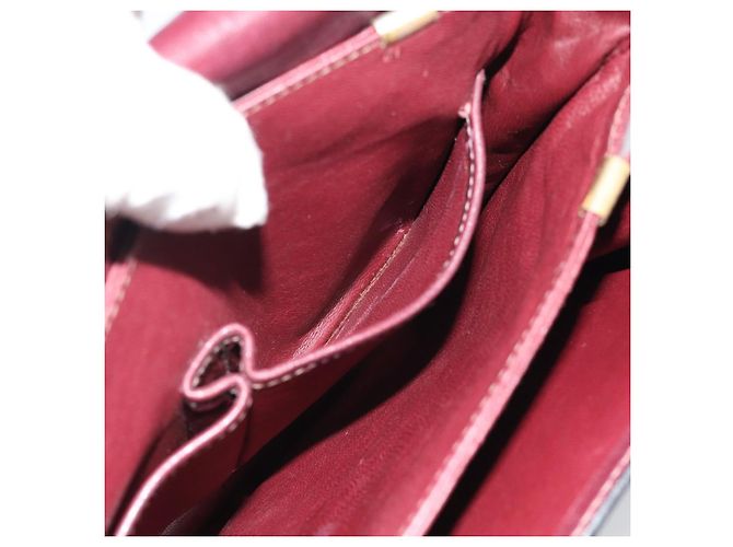 Céline CELINE Horse Carriage Shoulder Bag Leather Bordeaux Gold - vista 24