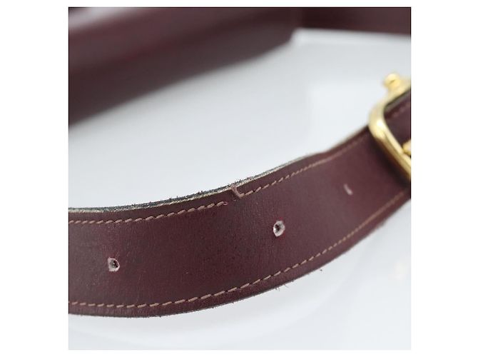 Céline CELINE Horse Carriage Shoulder Bag Leather Bordeaux Gold - vista 5