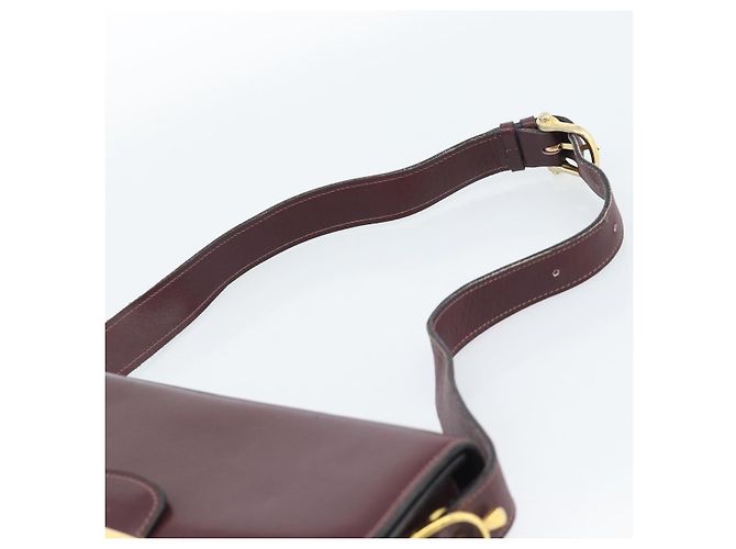 Céline CELINE Horse Carriage Shoulder Bag Leather Bordeaux Gold - vista 9