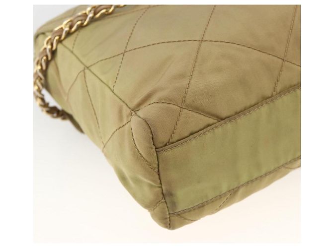 PRADA Chain Shoulder Bag Nylon Green Gold - vista 16