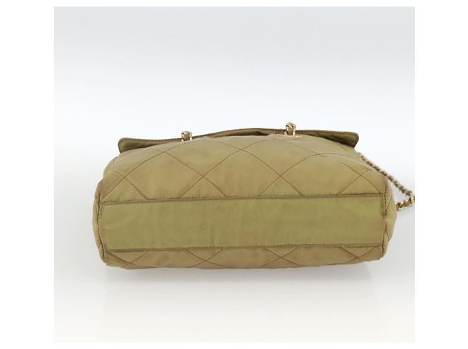 PRADA Chain Shoulder Bag Nylon Green Gold - vista 5