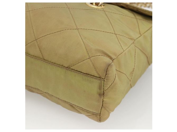 PRADA Chain Shoulder Bag Nylon Green Gold - vista 9