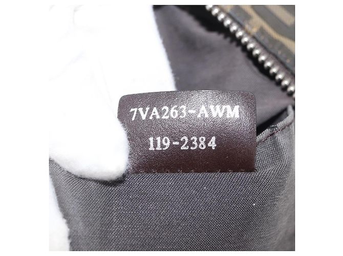FENDI Zucca Canvas Hand Bag Black Brown - vista 12