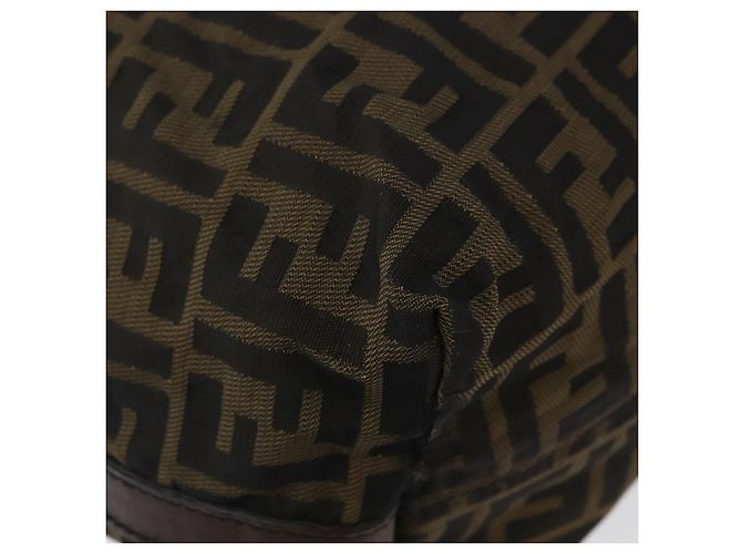 FENDI Zucca Canvas Hand Bag Black Brown - vista 16