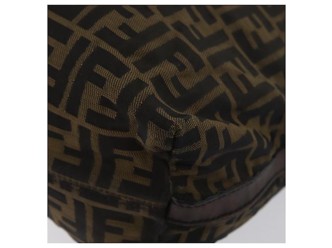 FENDI Zucca Canvas Hand Bag Black Brown - vista 17