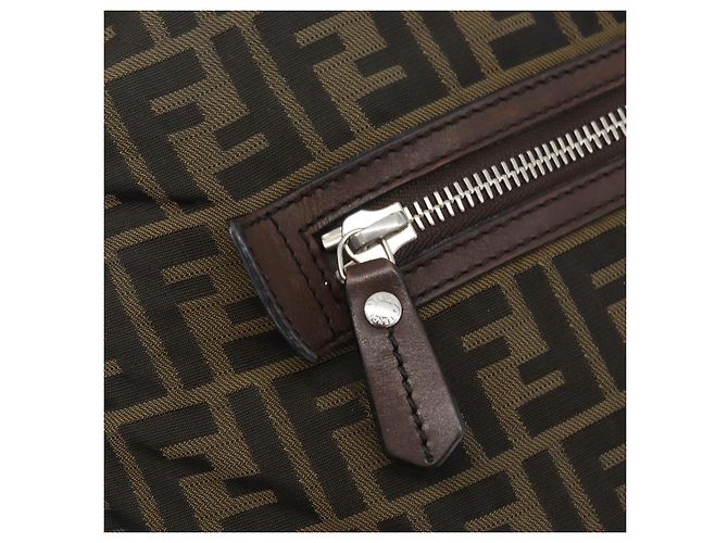 FENDI Zucca Canvas Hand Bag Black Brown - vista 18