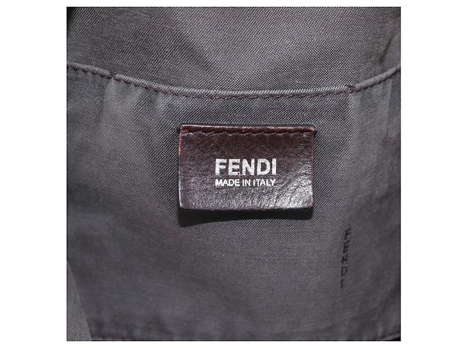FENDI Zucca Canvas Hand Bag Black Brown - vista 19