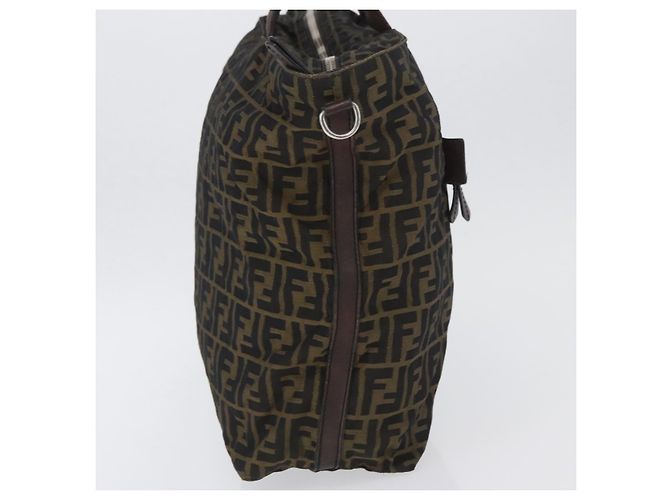 FENDI Zucca Canvas Hand Bag Black Brown - vista 4